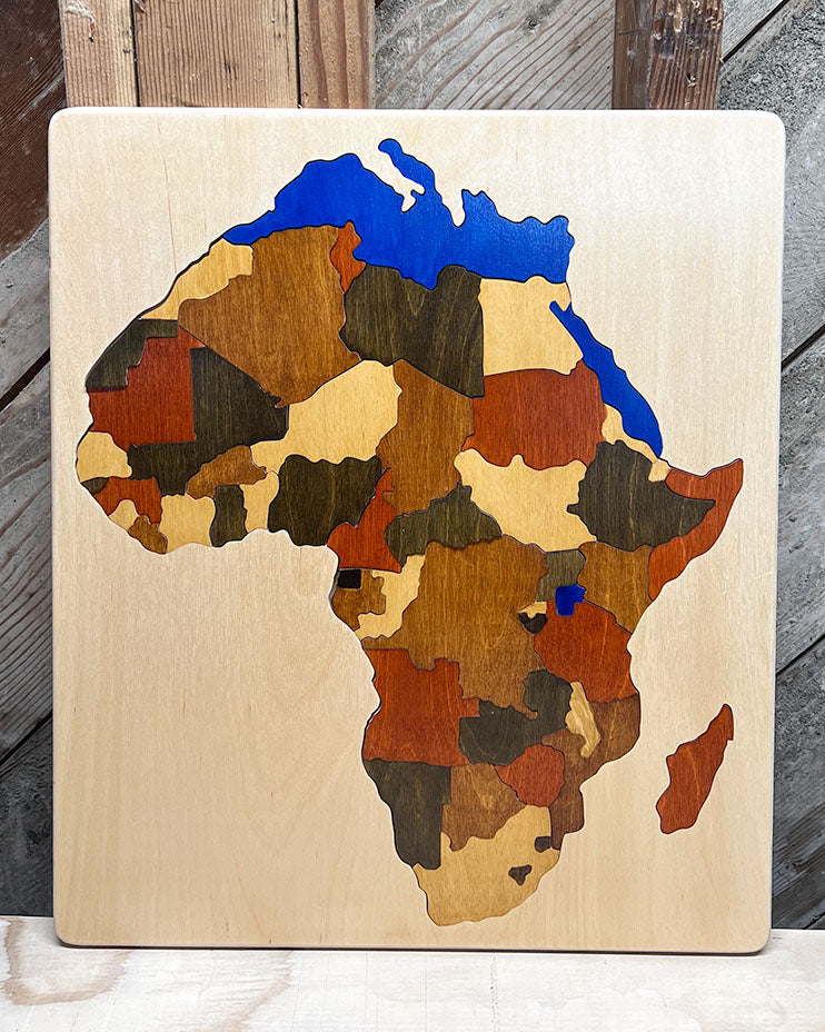 Wooden Africa Art outlet Map