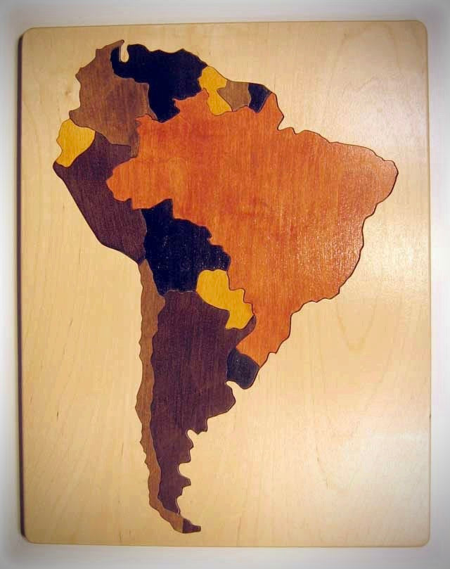 Wood Map of South America