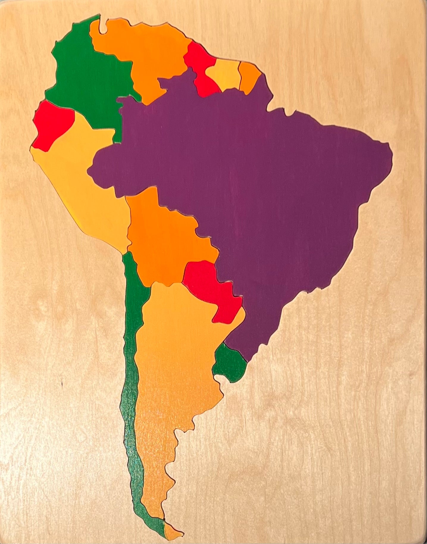 Wood Map of South America