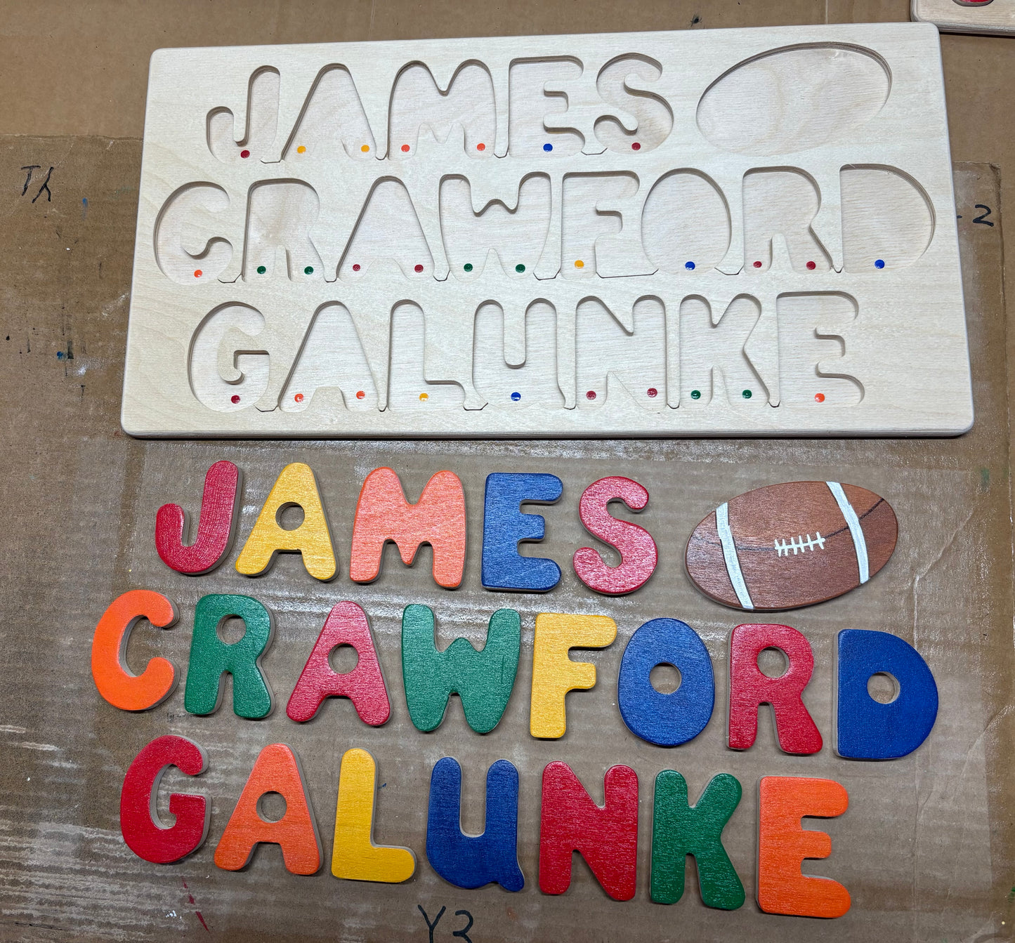 Name on 3 Lines Puzzle - Personalized