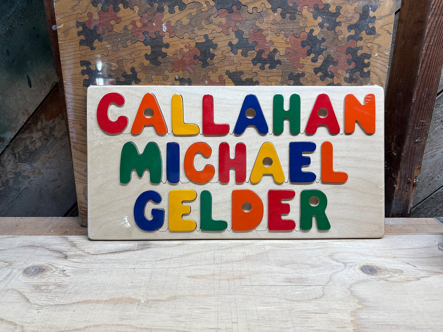 Name on 3 Lines Puzzle - Personalized