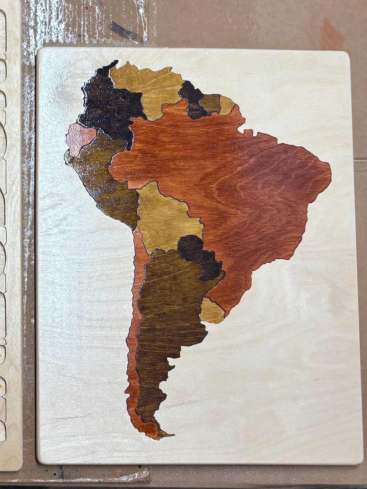 Wood Map of South America