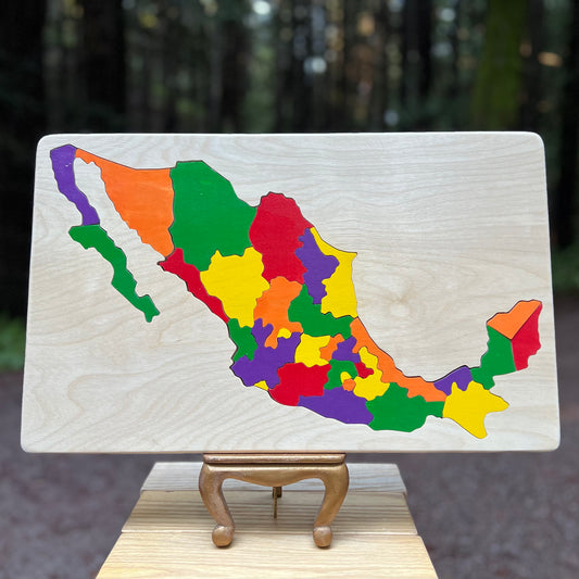 Wood Map of Mexico