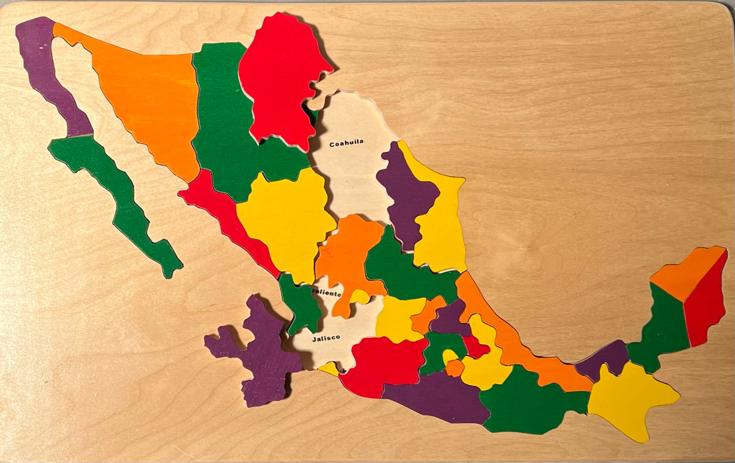 Wood Map of Mexico