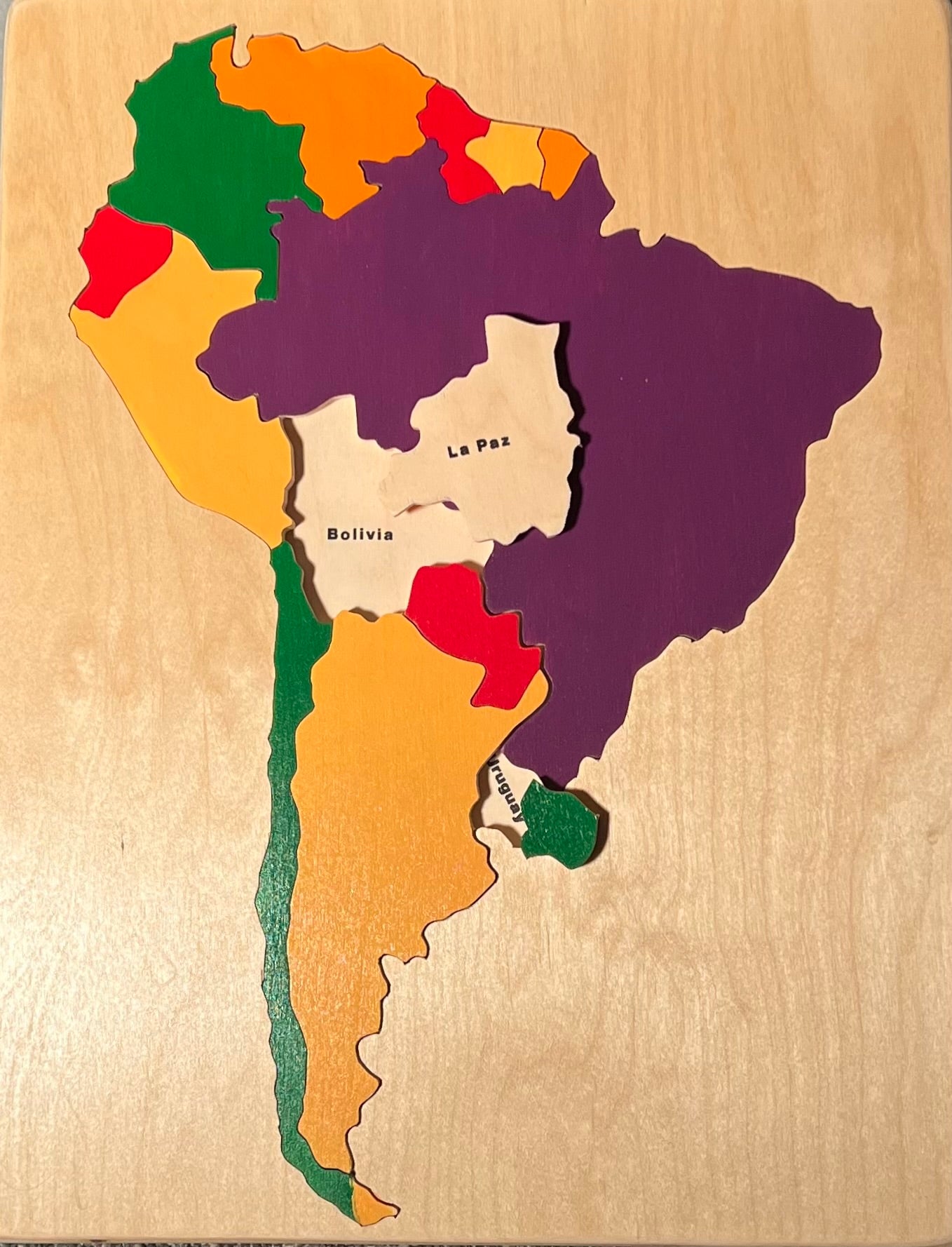 Wood Map of South America