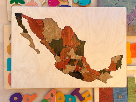 Wood Map of Mexico