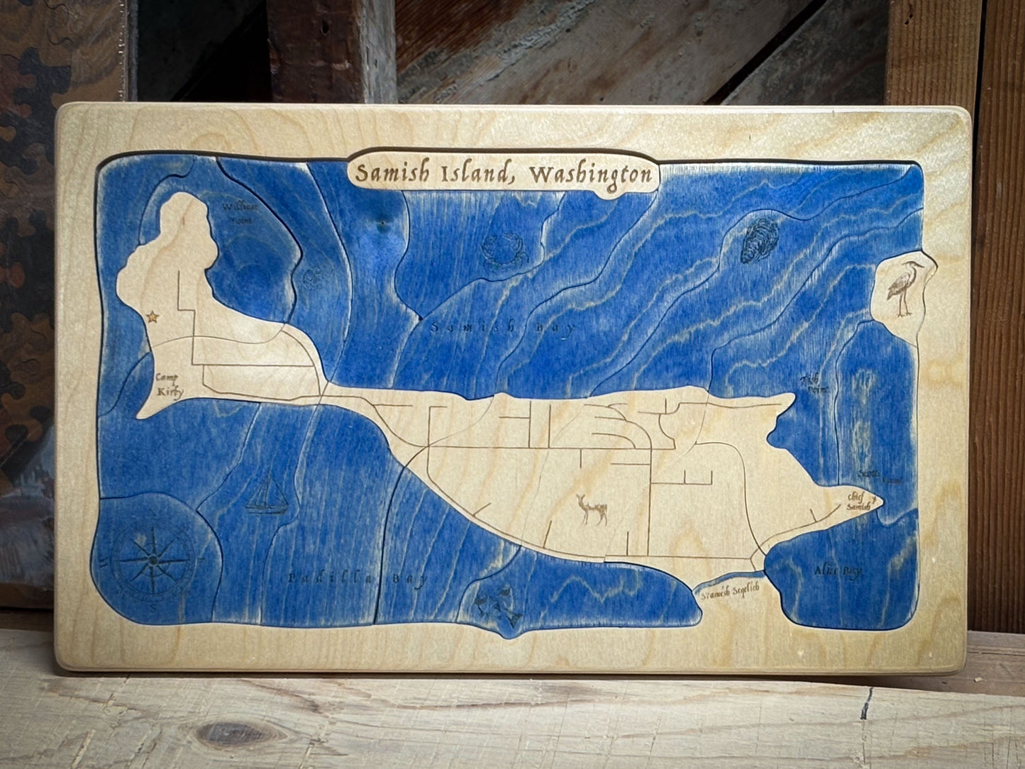 Samish Island Map - Personalized